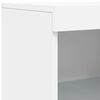 vidaXL Sideboard with LED Lights White 202x37x100 cm