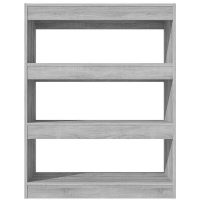 vidaXL Book Cabinet/Room Divider Grey Sonoma 80x30x103 cm Engineered wood