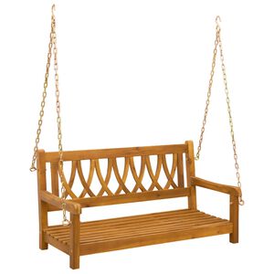vidaXL Garden Swing Bench Natural 110 x 56 x 58 cm Solid Acacia Wood
