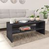 vidaXL Coffee Table High Gloss Grey 100x40x40 cm Engineered Wood