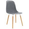 vidaXL Dining Chairs 4 pcs Grey Plastic