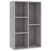 vidaXL Book Cabinet/Sideboard Grey Sonoma 50x25x80 cm Engineered Wood