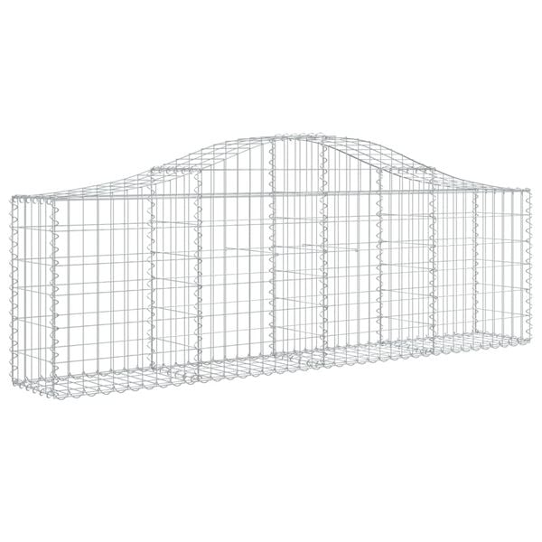 vidaXL Arched Gabion Baskets 20 pcs 200x30x60/80 cm Galvanised Iron