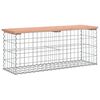 vidaXL Garden Bench Gabion Design 103x31.5x42 cm Solid Wood Douglas