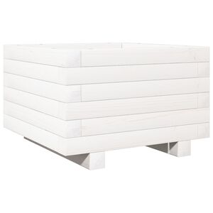 vidaXL Garden Planter White 40x40x26,5 cm Solid Wood Pine