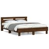 vidaXL Bed Frame without Mattress Brown Oak 150x200 cm King Size