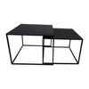 HSM Collection 2 Piece Coffee Table Set Square Black