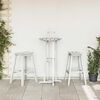 vidaXL Garden Bar Set 3 pcs White HDPE