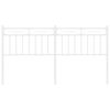 vidaXL Metal Replace Headboard White 160 cm