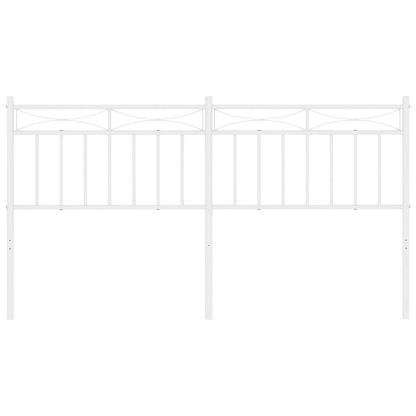 vidaXL Metal Replace Headboard White 160 cm