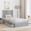 vidaXL Storage Bed Grey Sonoma 100 x 200 cm Engineered Wood