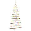 vidaXL Hanging Christmas Tree 90 cm 30 LEDs Multicolour Solid Ash Wood