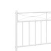 vidaXL Metal Bed Frame without Mattress with Headboard White 107x203cm