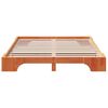 vidaXL Bed Frame Wax Brown 160 x 200 cm Solid Pine Wood