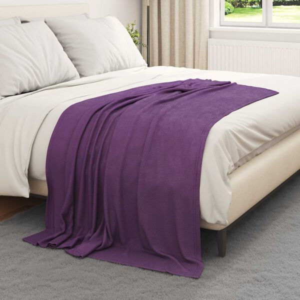 vidaXL Throw Blankets 24 pcs Purple 170 x 130 cm Fleece