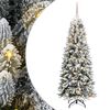vidaXL Artificial Christmas Tree with 150 LEDs with Stand White 150 cm