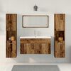 vidaXL 4 Piece Bathroom Furniture Set Old Wood Engineered Wood