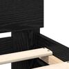 vidaXL Bed Frame with Headboard Black Oak 140 x 200 cm Engineered Wood