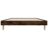 vidaXL Bed Frame without Mattress Smoked Oak 90x200 cm Engineered Wood