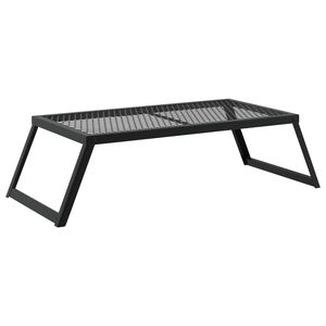 vidaXL Foldable Camping Grill 58 x 31 x 2 cm Alloy Steel Black