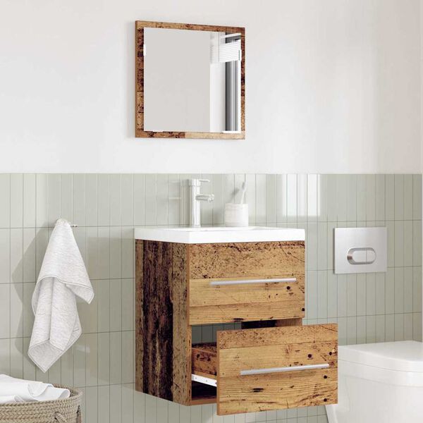 vidaXL Bathroom Furniture Set with Drawer Brown 41 x 38.5 x 48 cm