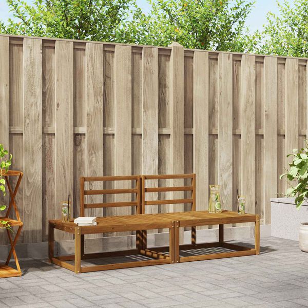 vidaXL Outdoor Sofa Set 2 pcs Natural 182.5 x 63 x 73 cm