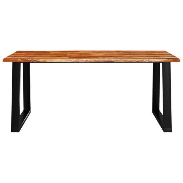 vidaXL Dining Table with Live Edge 180x90x75 cm Solid Wood Acacia