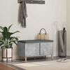 vidaXL Hall Bench with Cushion with Door Concrete Grey 80 x 38 x 46 cm
