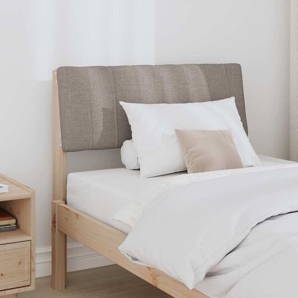 vidaXL Upholstered Headboard Taupe 75 cm Solid Pine Wood
