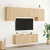 vidaXL 6 Piece TV Wall Units Sonoma Oak Engineered Wood