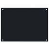 vidaXL Kitchen Backsplash Black 70 x 50 cm Tempered Glass