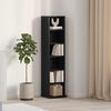 vidaXL CD Cabinet Black Oak 21x20x88 cm Engineered Wood
