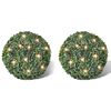vidaXL Christmas Tree | Set of 2 | Mixed green | Plastic (PVC) | 27 cm | Solar