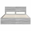 vidaXL Bed Frame Grey Sonoma 160 x 200 cm Solid Pine Wood