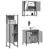 vidaXL 3 Piece Bathroom Furniture Set Grey Sonoma Engineered Wood