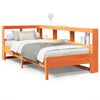 vidaXL Bookcase Bed without Mattress Wax Brown 90x190 cm Solid Wood Pine
