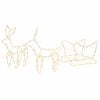 vidaXL Reindeer and Sleigh Christmas Decoration LOVIISA 240 LEDs