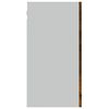 vidaXL Hanging Glass Cabinet Lyon Smoked Oak 80x31x60 cm Engineered Wood