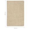 vidaXL Shaggy Rug Cream 140x200 cm Anti Slip