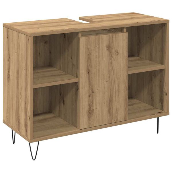 vidaXL Bathroom Furniture Set 3 pcs Artisan Oak Engineered Wood