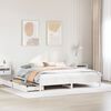 vidaXL Bed Frame without Mattress White 200x200 cm Solid Wood Pine
