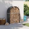 vidaXL Log Holder Anthracite 80x45x120 cm Galvanised Steel