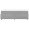 vidaXL Box Spring Bed with Mattress Light Grey 90x200 cm Fabric