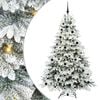 vidaXL Artificial Christmas Tree with 300 LEDs White 210 cm PE and PVC