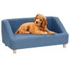 vidaXL Dog Sofa Blue 85x50x39 cm Linen