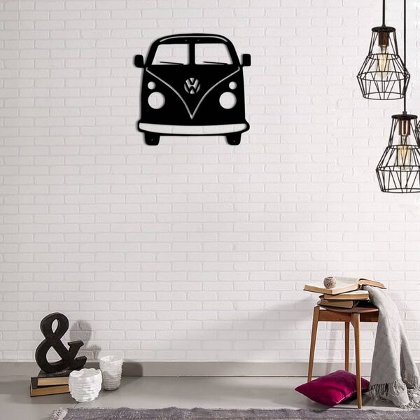 Homemania Wall Decoration Mini Van 32x36 cm Steel Black
