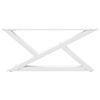 vidaXL Coffee Table Legs 2 pcs White 70x(30-31.3) cm Steel