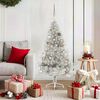 vidaXL Artificial Pre-lit Christmas Tree Silver 150 cm PET