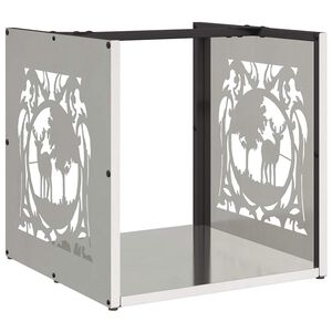 vidaXL Firewood Rack 40x40x40 cm Stainless Steel