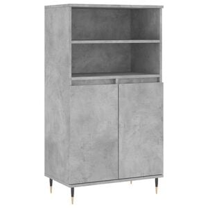 vidaXL Highboard Concrete Grey 60x36x110 cm Engineered Wood